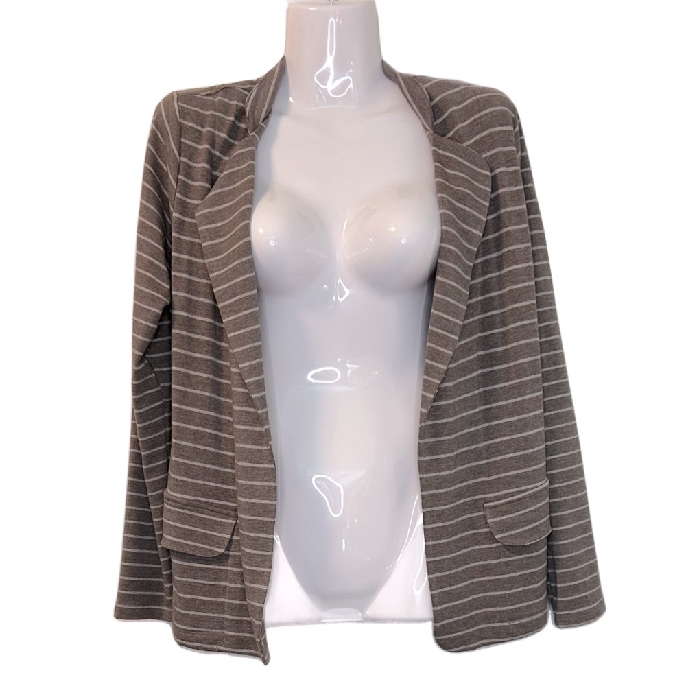 Anthropologie Dolan Open Front Striped Stretchy Blazer Size M